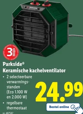 Aanbieding: Keramische kachelventilator