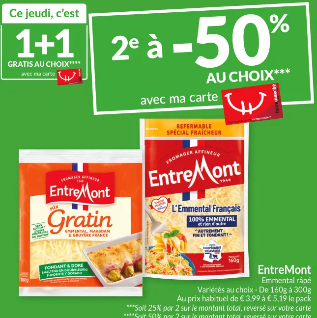 Offre: EntreMont Emmental râpé