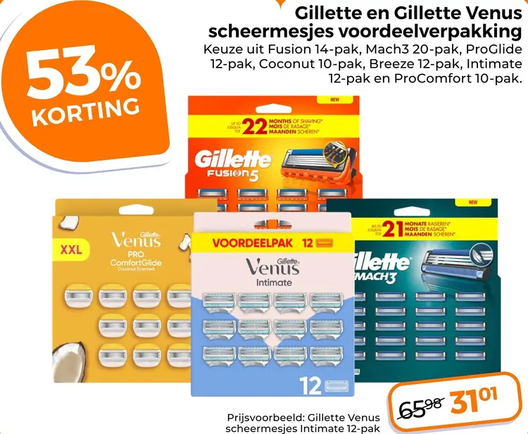 Aanbieding: Scheermesjes voordeelverpakking