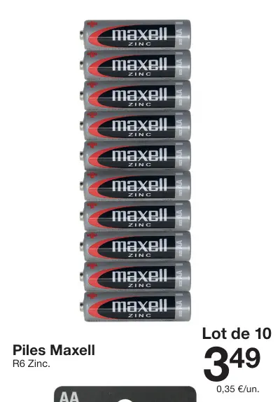 Offre: Piles Maxell