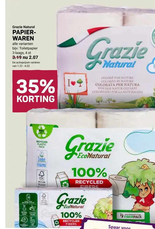 Aanbieding: Grazie Natural PAPIERWAREN
