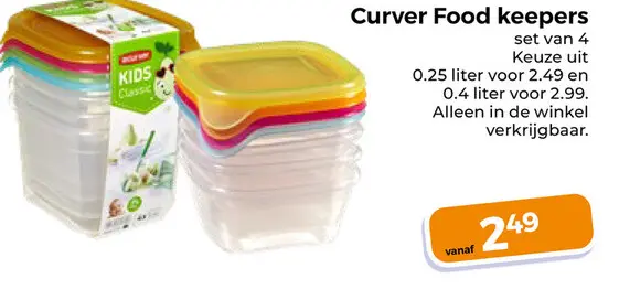 Aanbieding: Curver Food keepers