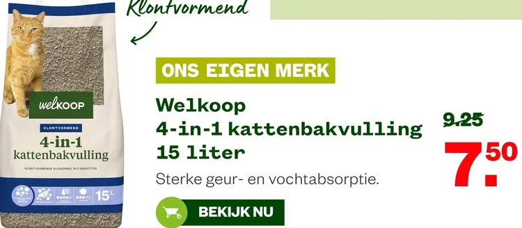 Aanbieding: 4-in-1 kattenbakvulling
