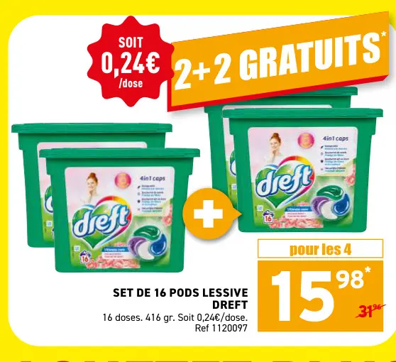 Offre: 16 pods lessive
