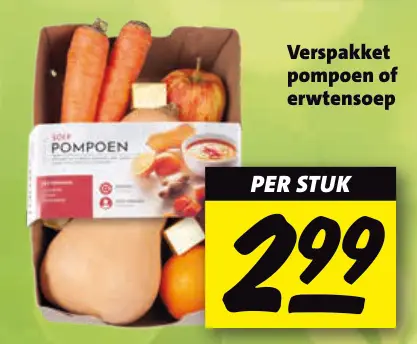 Aanbieding: Verspakket pompoen of erwtensoep
