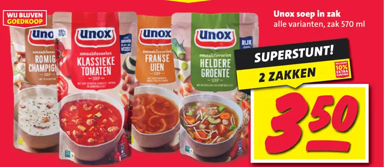 Aanbieding: Soep in zak