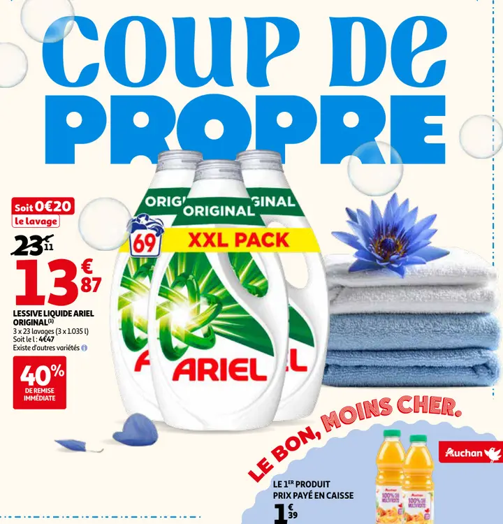 Offre: Lessive liquide Ariel