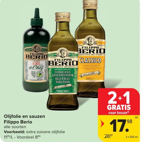Promotie: Filippo Berio Olijfolie en sauzen