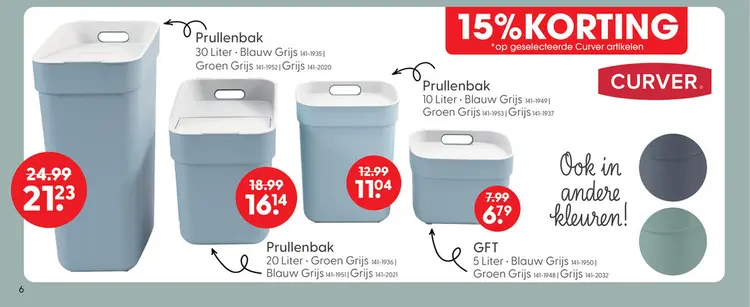 Aanbieding: Ready to collect 30L blauw grijs