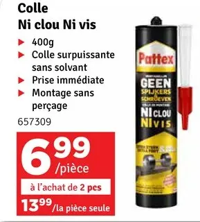 Offre: Colle Ni clou Ni vis