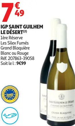Offre: 1ère Réserve IGP Saint Guilhem le Désert