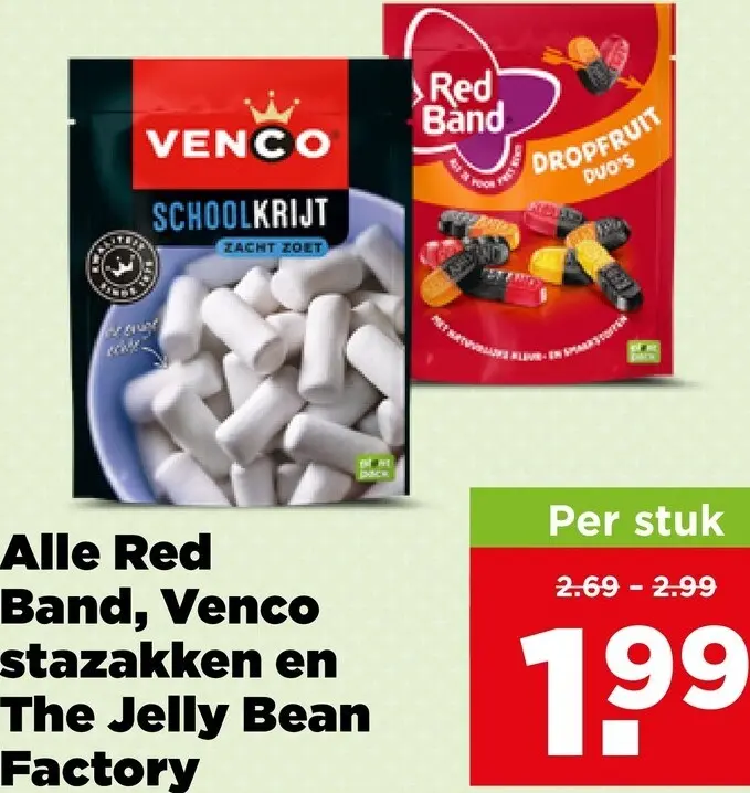 Aanbieding: Venco & Red Band stazakken