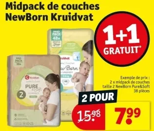 Offre: Midpack de couches NewBorn