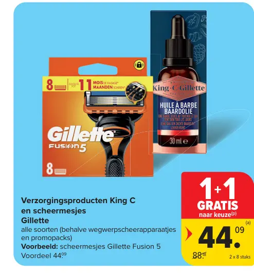 Promotie: Verzorgingsproducten King C en scheermesjes