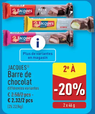 Offre: Barre de chocolat