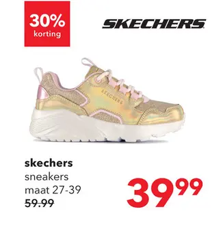 Aanbieding: Skechers Uno Lite Metallic Pops Gold Multi sneaker