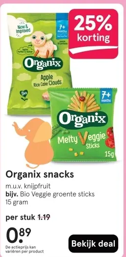 Aanbieding: Organix snacks