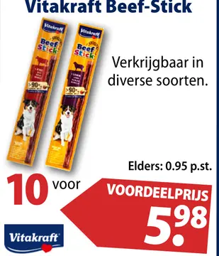 Aanbieding: Vitakraft Beef-Stick