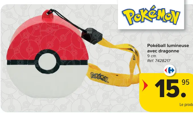 Offre: Pokéball lumineuse avec dragonne