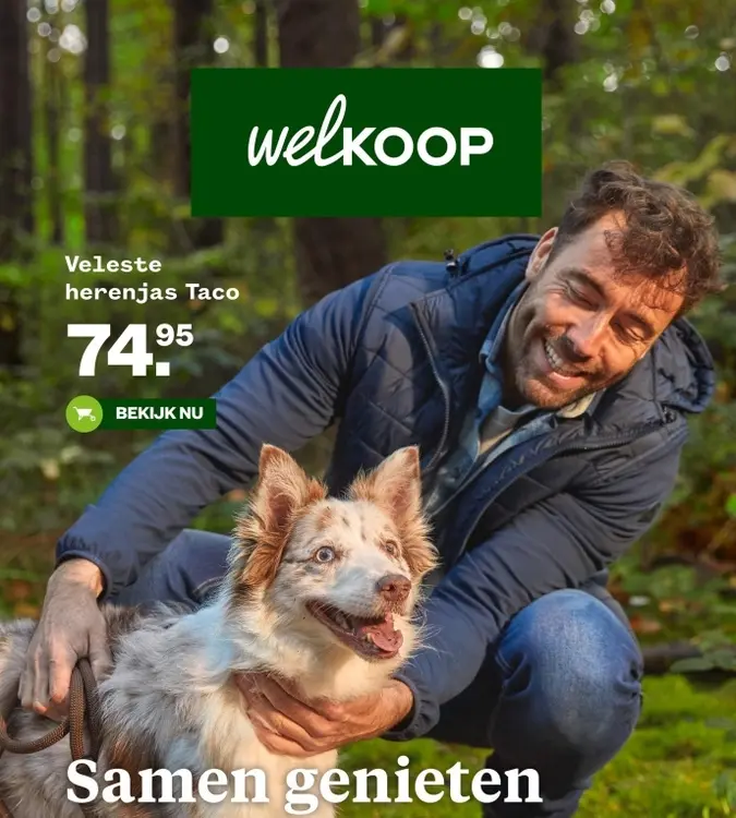 Aanbieding: Veleste herenjas Taco