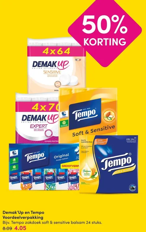 Aanbieding: Demak'Up en Tempo voordeelverpakking