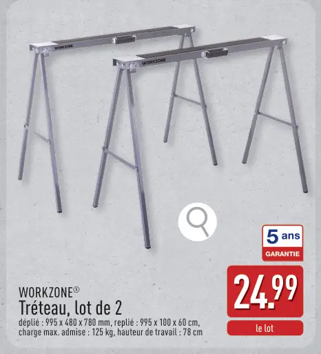 Offre: Tréteau, lot de 2