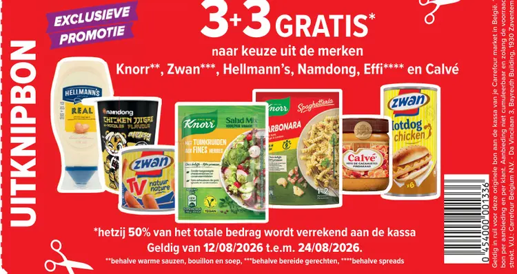 Promotie: 3+3 gratis