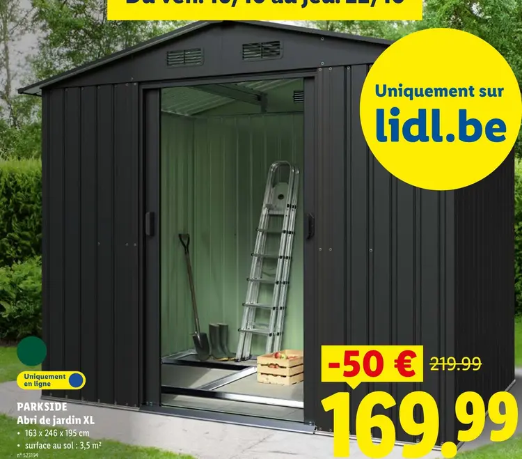 Offre: Abri de jardin XL