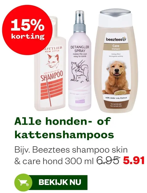 Aanbieding: Honden- of kattenshampoos