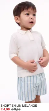 Offre: Short en lin mélangé