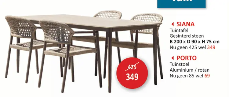 Promotie: Siana Tuintafel