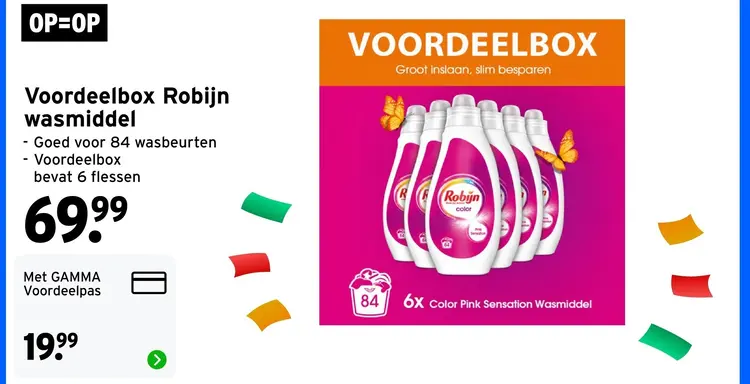 Aanbieding: Voordeelbox Robijn wasmiddel