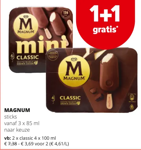 Promotie: MAGNUM sticks
