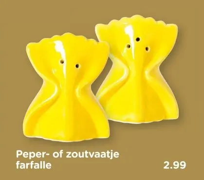 Aanbieding: Peper- of zoutvaatje farfalle
