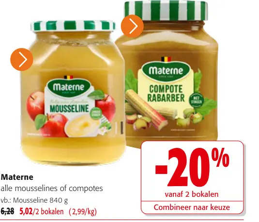 Promotie: Alle mousselines of compotes