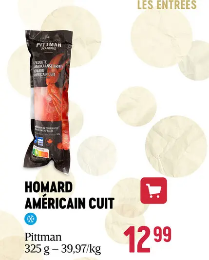 Offre: Homard américain cuit