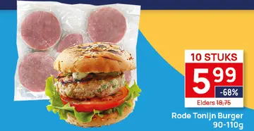 Aanbieding: Rode Tonijn Burger