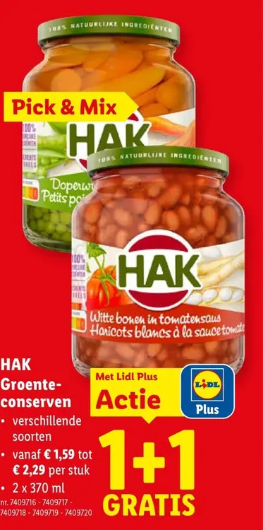 Promotie: HAK Groenteconserven
