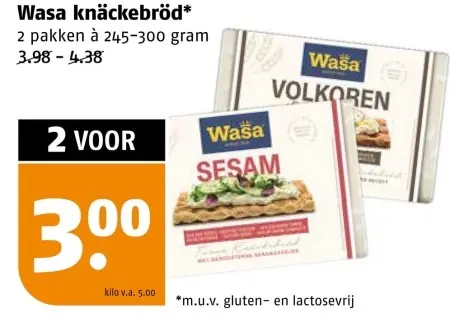 Aanbieding: Wasa knäckebröd