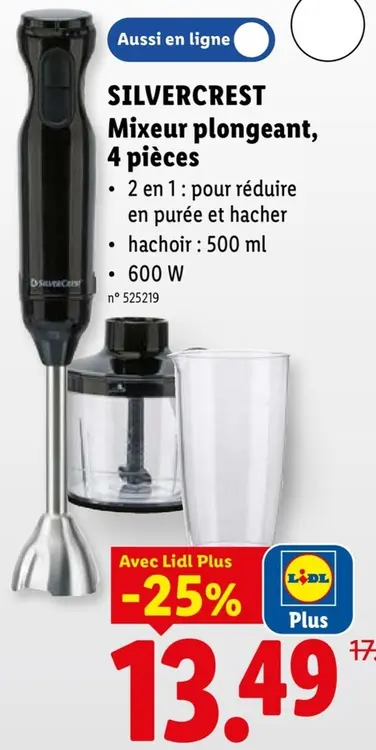 Offre: Mixeur plongeant