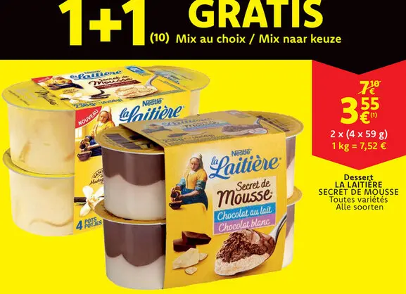 Offre: Dessert la laitiere secret de mousse