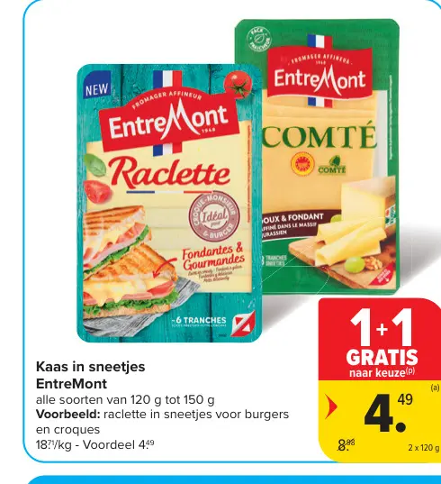 Offre: Kaas in sneetjes