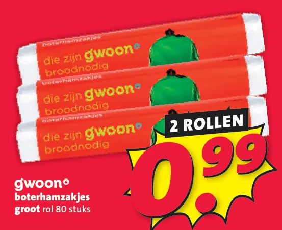 Aanbieding: boterhamzakjes