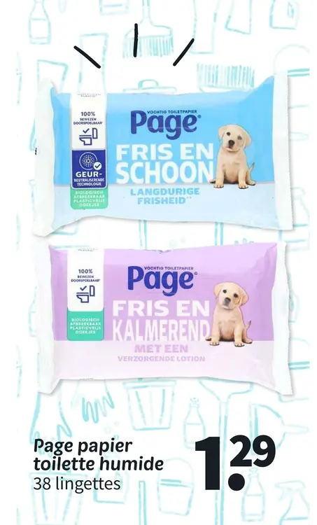 Offre: Page papier toilette humide