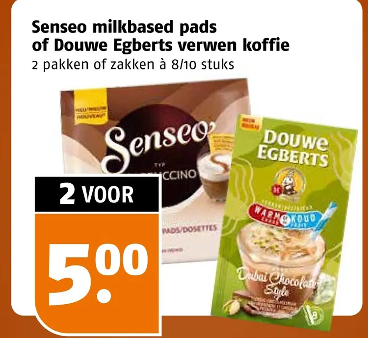 Aanbieding: Senseo milkbased pads of Douwe Egberts verwen koffie