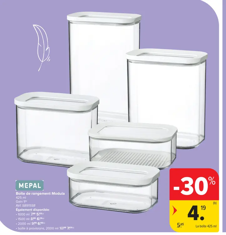 Offre: Boîte de rangement Modula