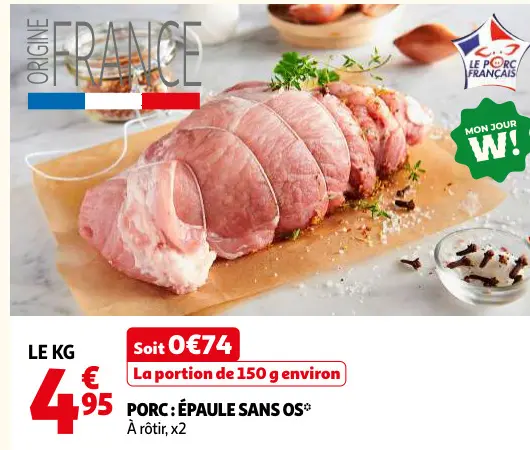 Offre: Porc : épaule sans os