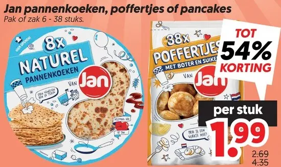 Aanbieding: Pannenkoeken, poffertjes of pancakes