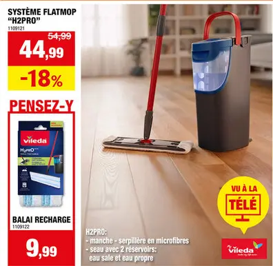 Offre: Vileda H2Pro flatmop system