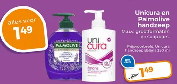 Aanbieding: Unicura en Palmolive handzeep